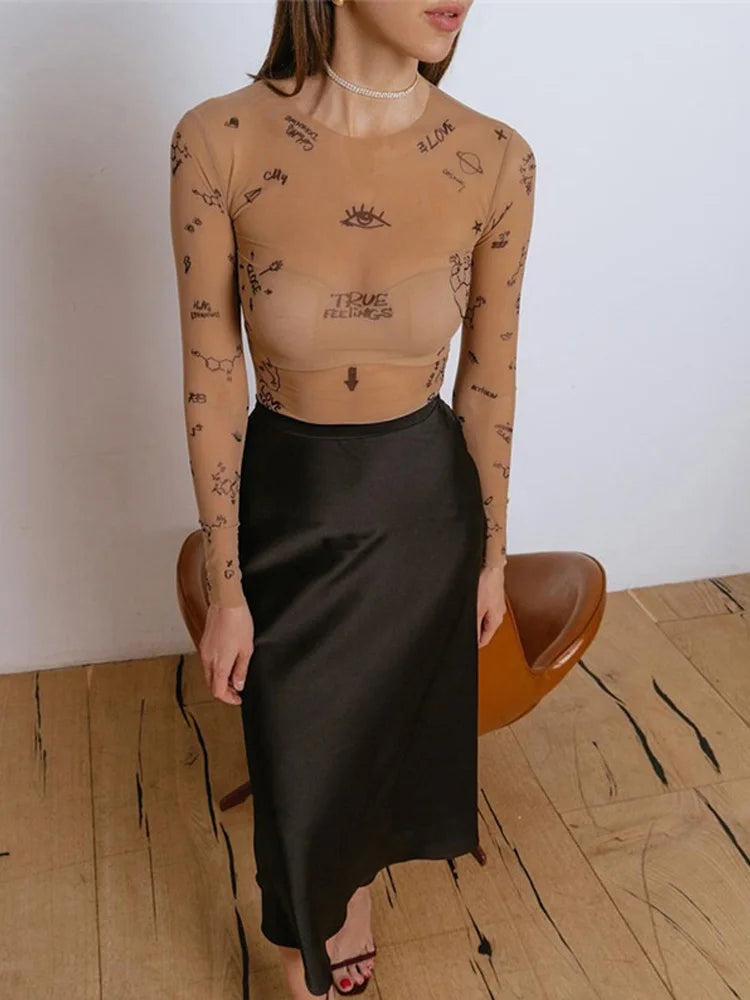 Sculpt Graphic Bodysuit